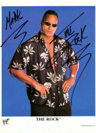 The Rock signed 8x10 Photo
