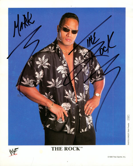 The Rock signed 8x10 Photo