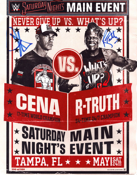 John Cena & R-Truth dual signed 11x14 Photo #390/500