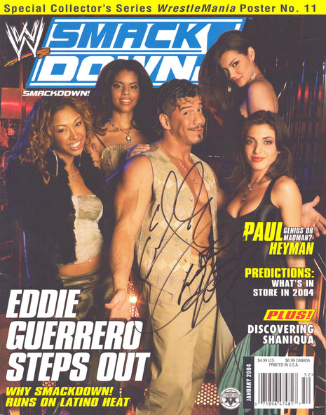 Eddie Guerrero signed WWE Smackdown Magazine January 2004
