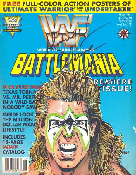 Ultimate Warrior signed WWF Battlemania Comic Magazine August 1991