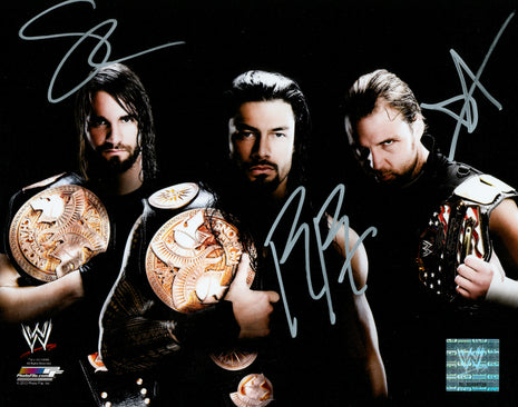 Roman Reigns, Seth Rollins & Dean Ambrose triple signed 8x10 Photo