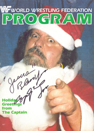 Lou Albano signed WWF Program #107