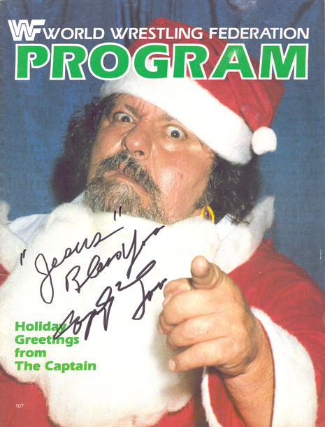 Lou Albano signed WWF Program #107