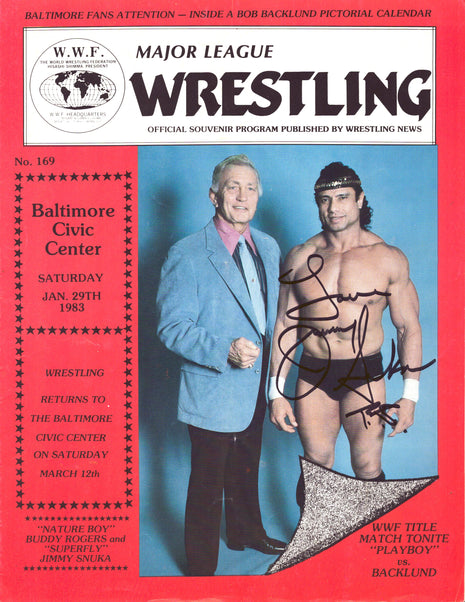 Jimmy Snuka signed Major League Wrestling Program #169
