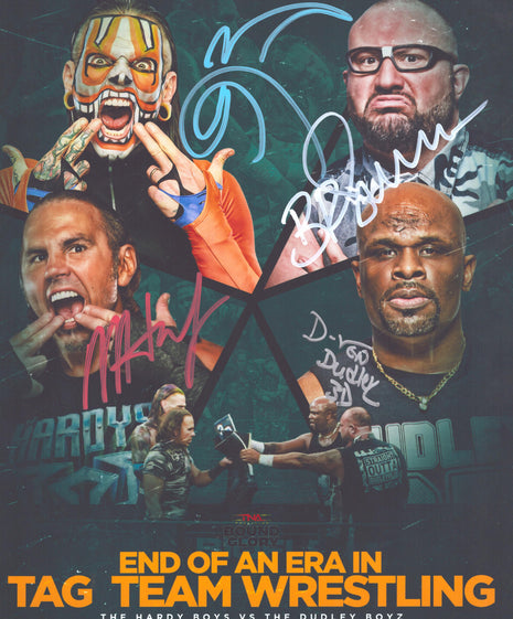 Bubba Ray Dudley, D-Von Dudley, Jeff Hardy & Matt Hardy multi-signed 11x14 Photo