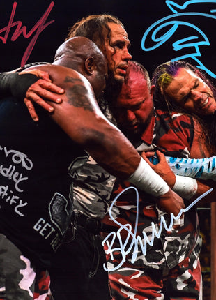Bubba Ray Dudley, D-Von Dudley, Jeff Hardy & Matt Hardy multi-signed 11x14 Photo