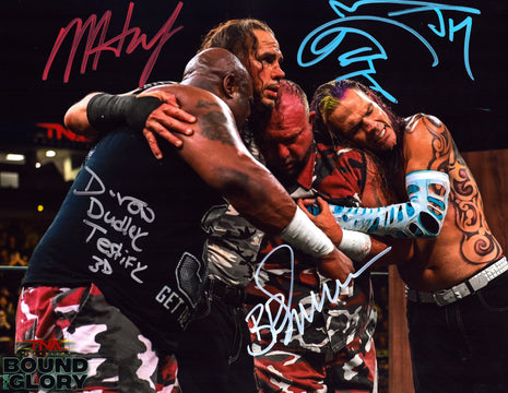 Bubba Ray Dudley, D-Von Dudley, Jeff Hardy & Matt Hardy multi-signed 11x14 Photo