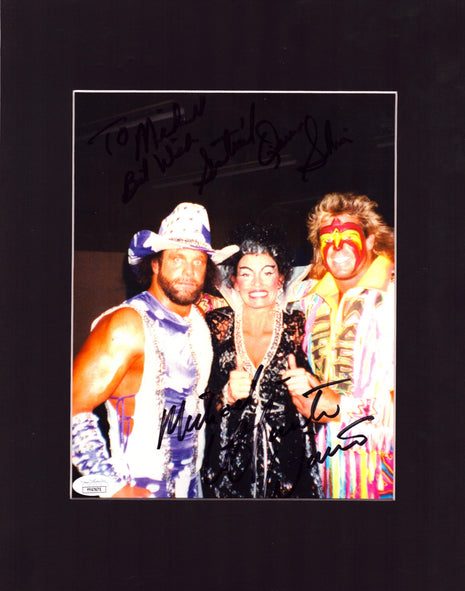 Ultimate Warrior & Sherri Martel dual signed 11x14 (w/ JSA)