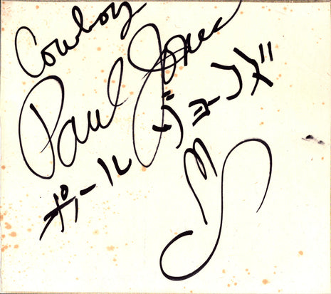 Paul Jones signed Japanese Shikishi Board