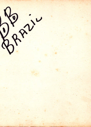 Bobo Brazil signed Japanese Shikishi Board
