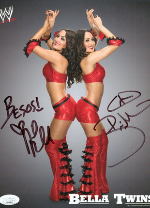 Brie Bella & Nikki Bella dual signed 8x10 Photo (w/ JSA)