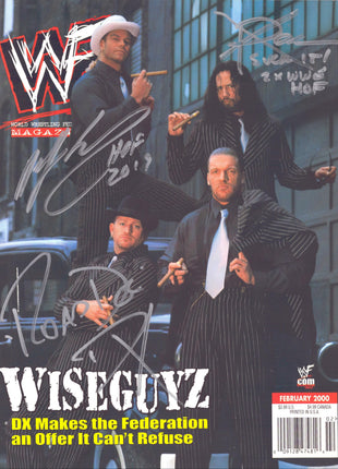 Billy Gunn, Road Dogg & X-Pac triple signed WWF Magazine February 2000