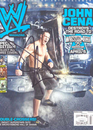 John Cena signed WWE Magazine March 2009 (w/ JSA)