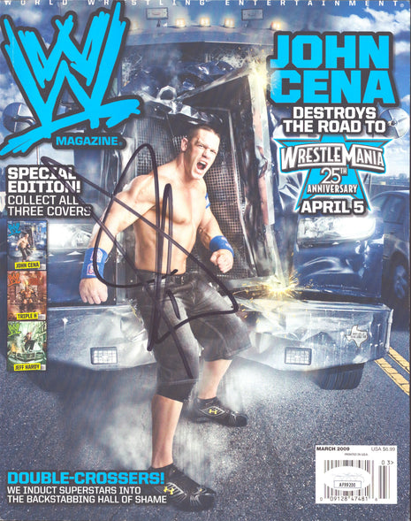 John Cena signed WWE Magazine March 2009 (w/ JSA)