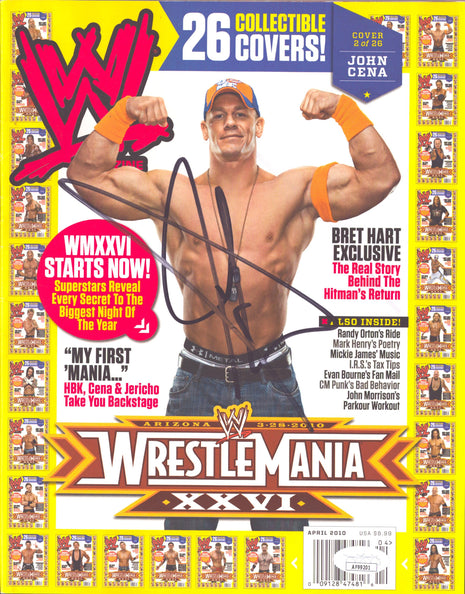 John Cena signed WWE Magazine April 2010 (w/ JSA)