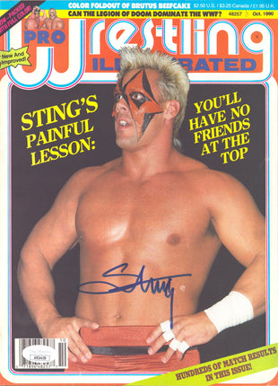 Sting signed Pro Wrestling Illustrated Magazine October 1990 (w/ JSA)