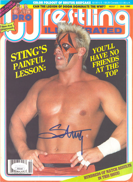 Sting signed Pro Wrestling Illustrated Magazine October 1990 (w/ JSA)