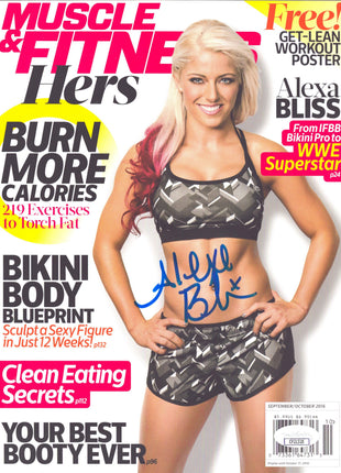 Alexa Bliss signed Muscle & Fitness Hers Magazine September/October 2016 (w/ JSA)