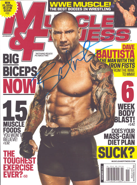 Batista signed Muscle & Fitness Magazine November 2012