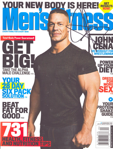 John Cena signed Mens Fitness Magazine April 2013