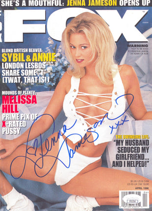 Jenna Jameson signed Fox Magazine April 1996 (w/ JSA) (18+ adults only)