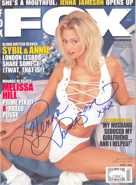 Jenna Jameson signed Fox Magazine April 1996 (w/ JSA) (18+ adults only)