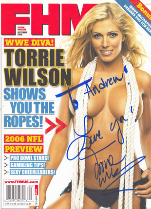 Torrie Wilson signed FHM Magazine September 2006