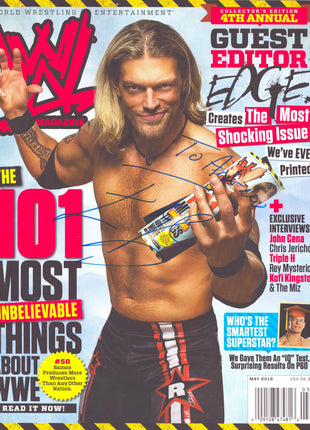 Edge signed WWE Magazine May 2010