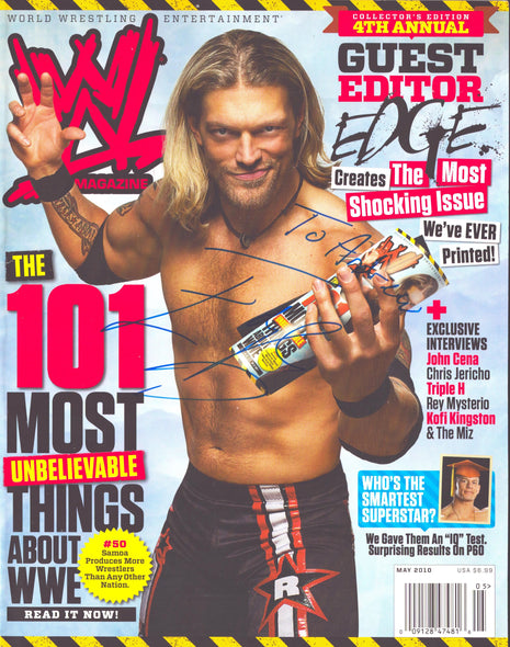 Edge signed WWE Magazine May 2010