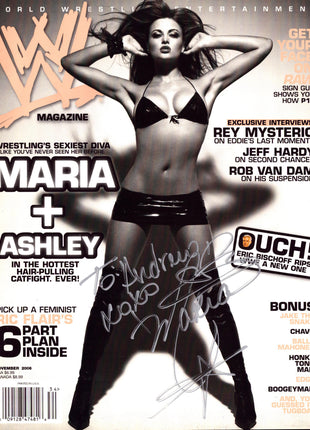 Maria Kanellis signed WWE Magazine November 2006