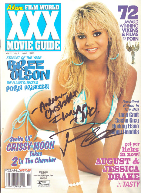 Bree Olson signed XXX Movie Guide Magazine Volume 25 Number 5 (18+ adults only)