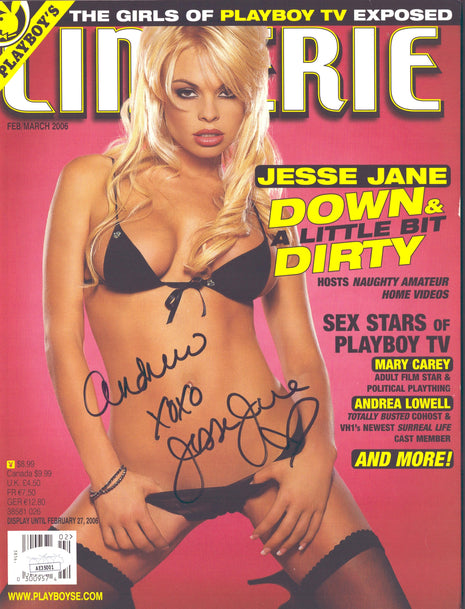 Jesse Jane signed Playboy Lingerie Magazine February 2006 (w/ JSA)  (18+ adults only)