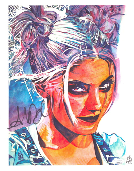 Alexa Bliss signed 11x14 Schamberger Art (w/ JSA)