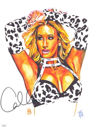 Carmella signed 11x14 Schamberger Art (w/ JSA)