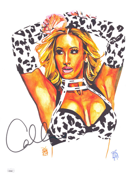 Carmella signed 11x14 Schamberger Art (w/ JSA)