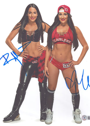 Brie Bella & Nikki Bella dual signed 11x14 Photo (w/ Beckett)