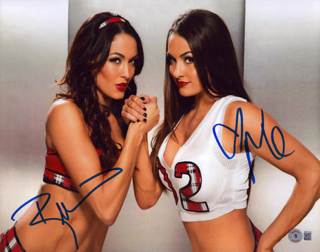 Brie Bella & Nikki Bella dual signed 11x14 Photo (w/ Beckett)