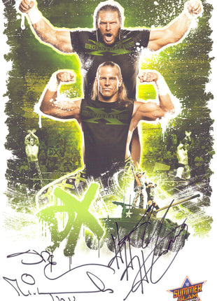 Triple H & Shawn Michaels dual signed 11x17 Photo