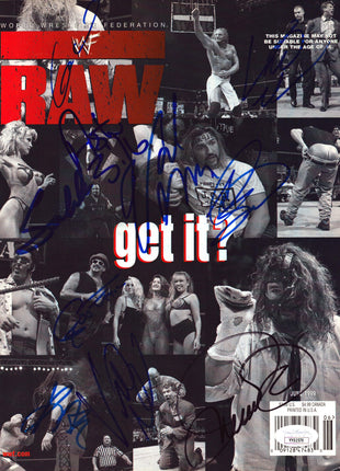 Vince McMahon, Steve Austin & others multi-signed WWF Raw Magazine June 1999 (w/ JSA)