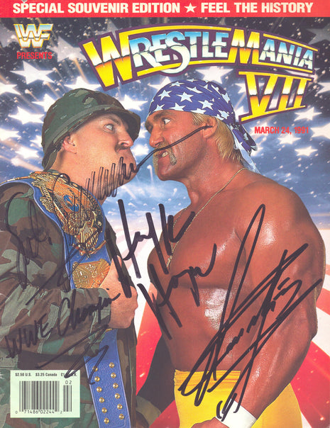 WWF WrestleMania VII multi-signed Souvenir Event Program