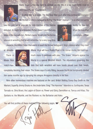 WWF WrestleMania VII multi-signed Souvenir Event Program