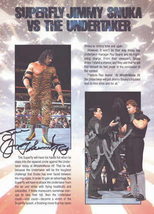 WWF WrestleMania VII multi-signed Souvenir Event Program