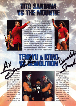 WWF WrestleMania VII multi-signed Souvenir Event Program