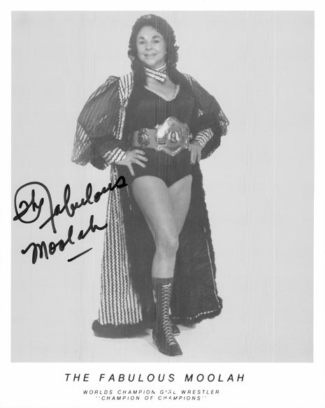 The Fabulous Moolah signed 8x10 Photo