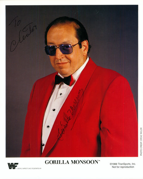 Gorilla Monsoon signed 8x10 Photo