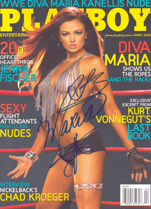Maria Kanellis signed Playboy Magazine April 2008 *18+ adults only*