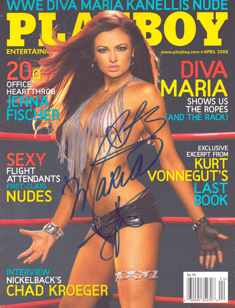 Maria Kanellis signed Playboy Magazine April 2008 *18+ adults only*