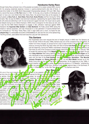 Chris Benoit, Sgt Slaughter, Greg Valentine & Molly Holly multi-signed WWE Hall of Fame 2004 Program