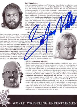Chris Benoit, Sgt Slaughter, Greg Valentine & Molly Holly multi-signed WWE Hall of Fame 2004 Program